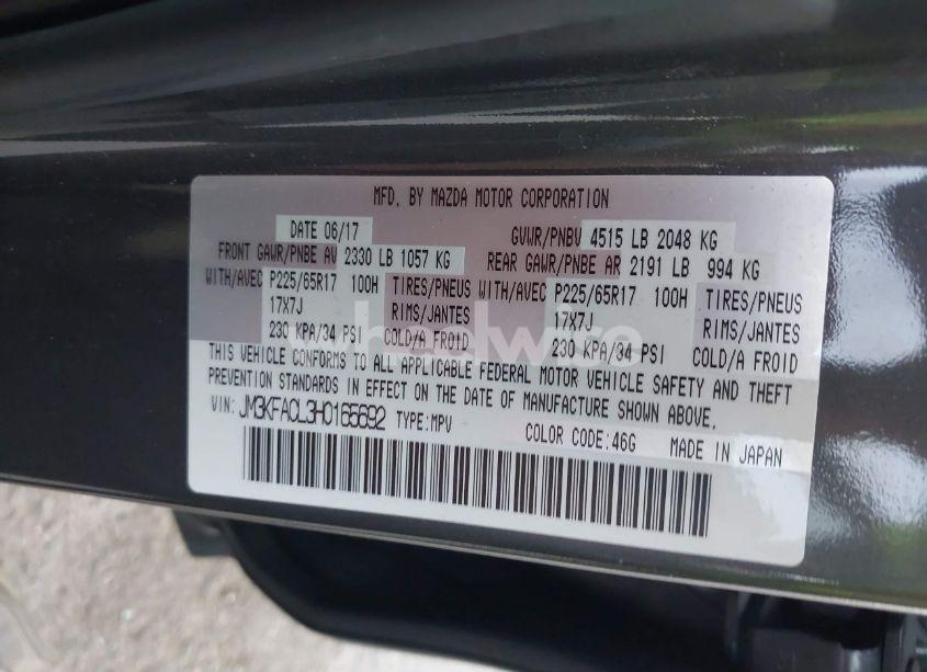 Photo 9 of 2017 Mazda Cx-5 TOURING (VIN JM3KFACL3H0165692)