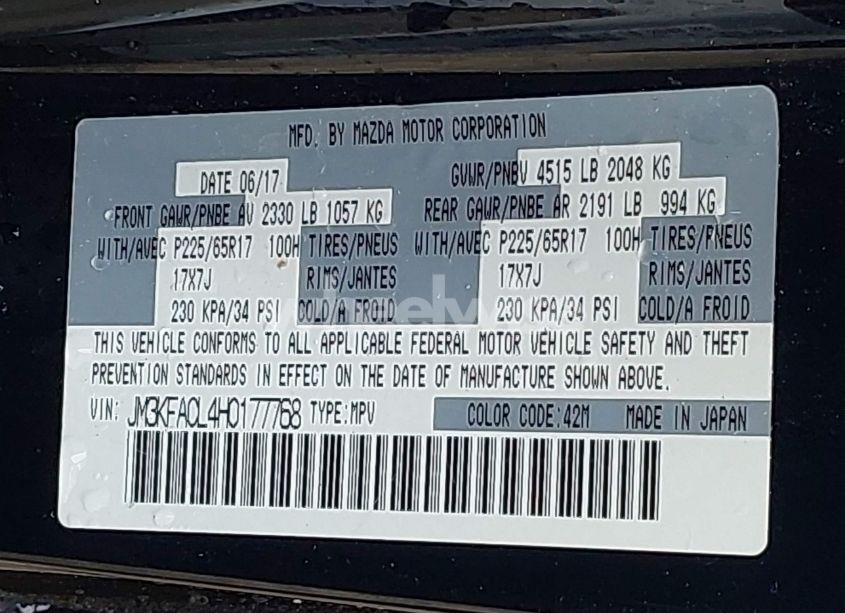 Photo 9 of 2017 Mazda Cx-5 TOURING (VIN JM3KFACL4H0177768)