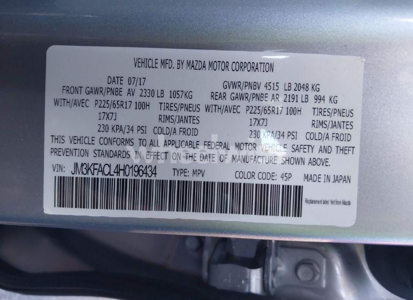 Photo 9 of 2017 Mazda Cx-5 TOURING (VIN JM3KFACL4H0196434)