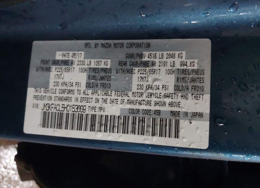 Photo 9 of 2017 Mazda Cx-5 TOURING (VIN JM3KFACL5H0153009)