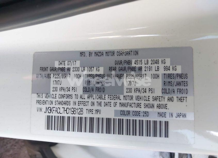 Photo 9 of 2017 Mazda Cx-5 TOURING (VIN JM3KFACL7H0198128)