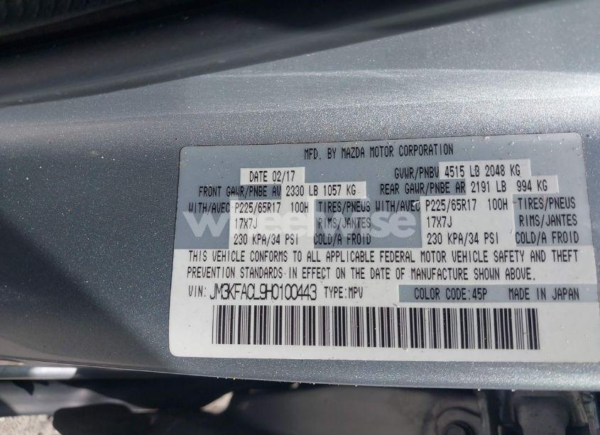 Photo 9 of 2017 Mazda Cx-5 TOURING (VIN JM3KFACL9H0100443)