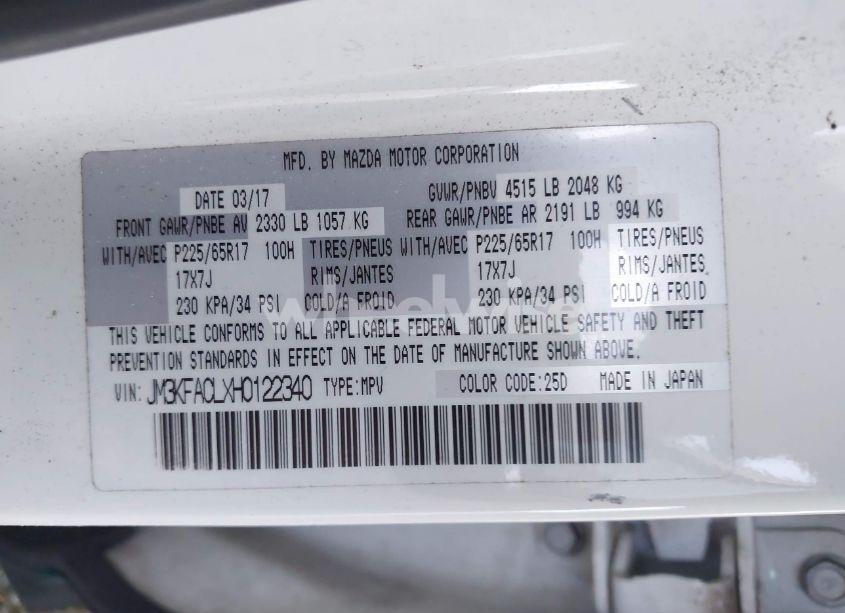 Photo 9 of 2017 Mazda Cx-5 TOURING (VIN JM3KFACLXH0122340)