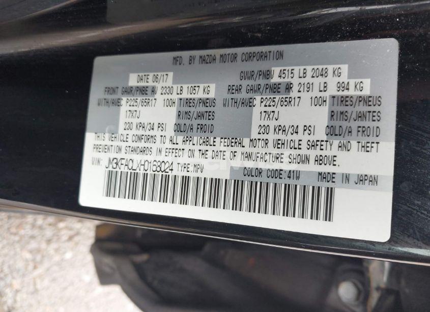 Photo 9 of 2017 Mazda Cx-5 TOURING (VIN JM3KFACLXH0168024)