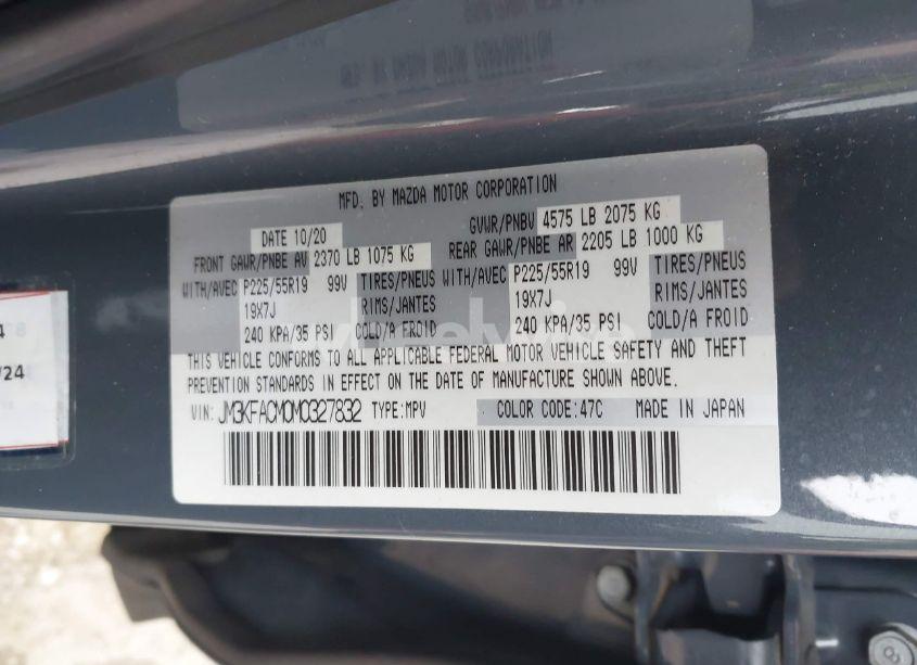 Photo 9 of 2021 Mazda Cx-5 CARBON EDITION (VIN JM3KFACM0M0327832)