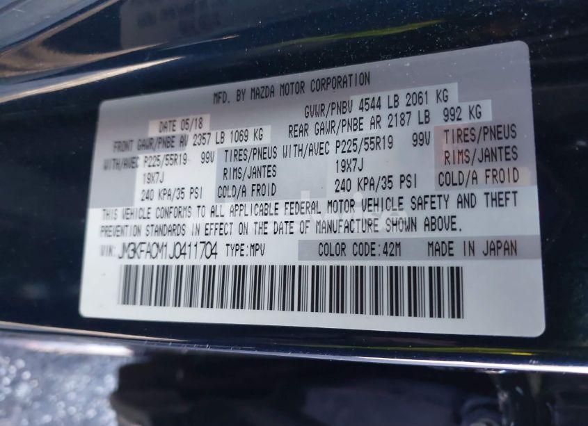 Photo 9 of 2018 Mazda Cx-5 TOURING (VIN JM3KFACM1J0411704)