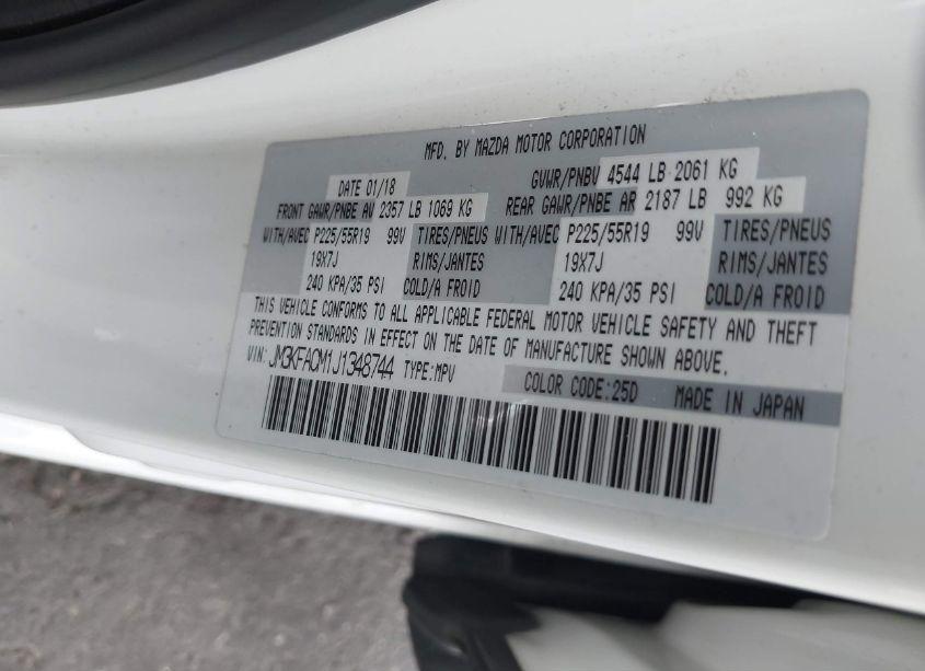 Photo 9 of 2018 Mazda Cx-5 TOURING (VIN JM3KFACM1J1348744)