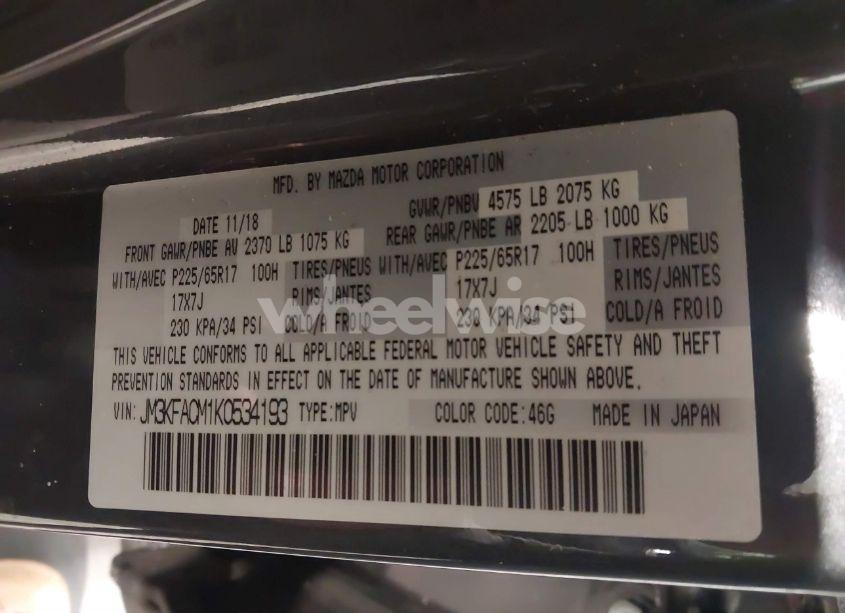 Photo 9 of 2019 Mazda Cx-5 TOURING (VIN JM3KFACM1K0534193)