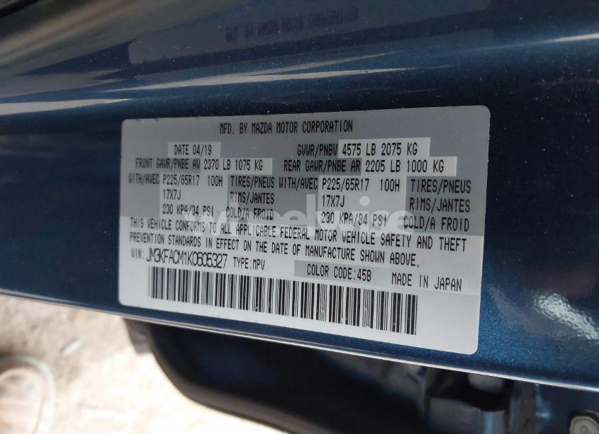 Photo 9 of 2019 Mazda Cx-5 TOURING (VIN JM3KFACM1K0605327)