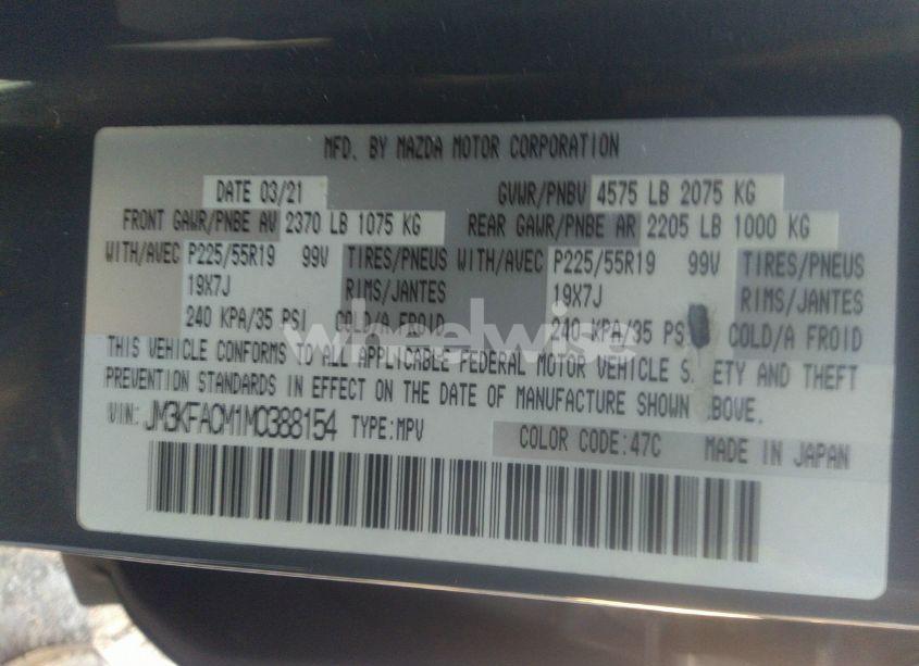 Photo 9 of 2021 Mazda Cx-5 CARBON EDITION (VIN JM3KFACM1M0388154)