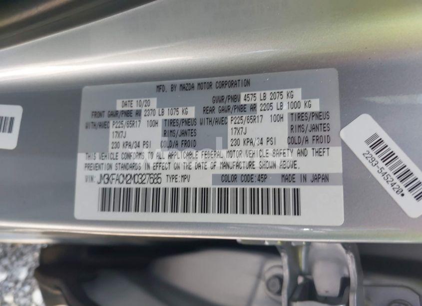 Photo 9 of 2021 Mazda Cx-5 TOURING (VIN JM3KFACM2M0327685)