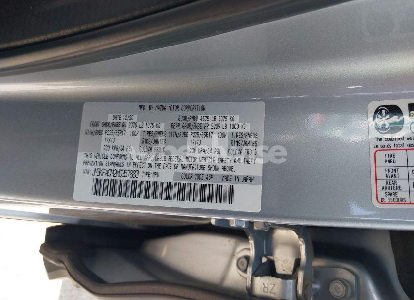 Photo 9 of 2021 Mazda Cx-5 TOURING (VIN JM3KFACM2M0357883)