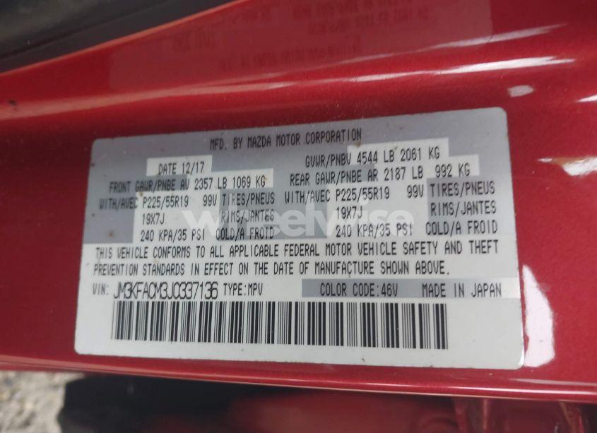 Photo 9 of 2018 Mazda Cx-5 TOURING (VIN JM3KFACM3J0337136)