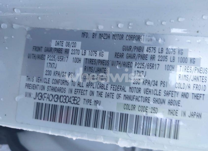 Photo 9 of 2021 Mazda Cx-5 TOURING (VIN JM3KFACM3M0304352)