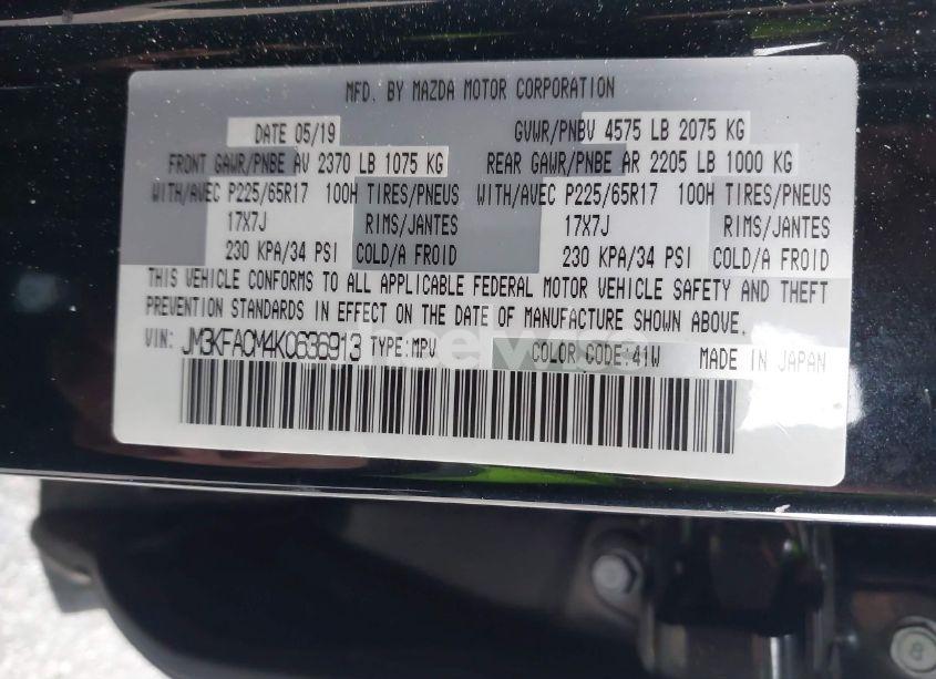 Photo 9 of 2019 Mazda Cx-5 TOURING (VIN JM3KFACM4K0636913)