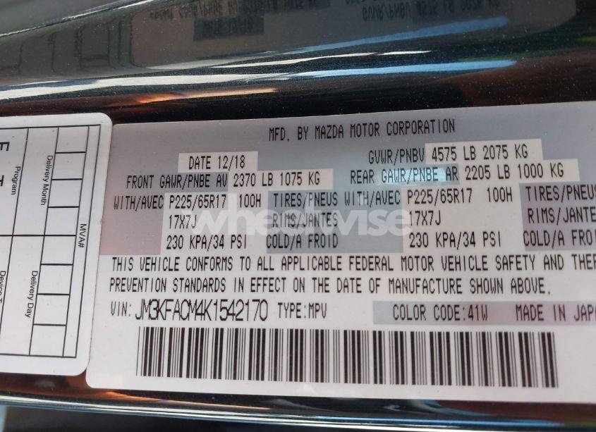 Photo 9 of 2019 Mazda Cx-5 TOURING (VIN JM3KFACM4K1542170)