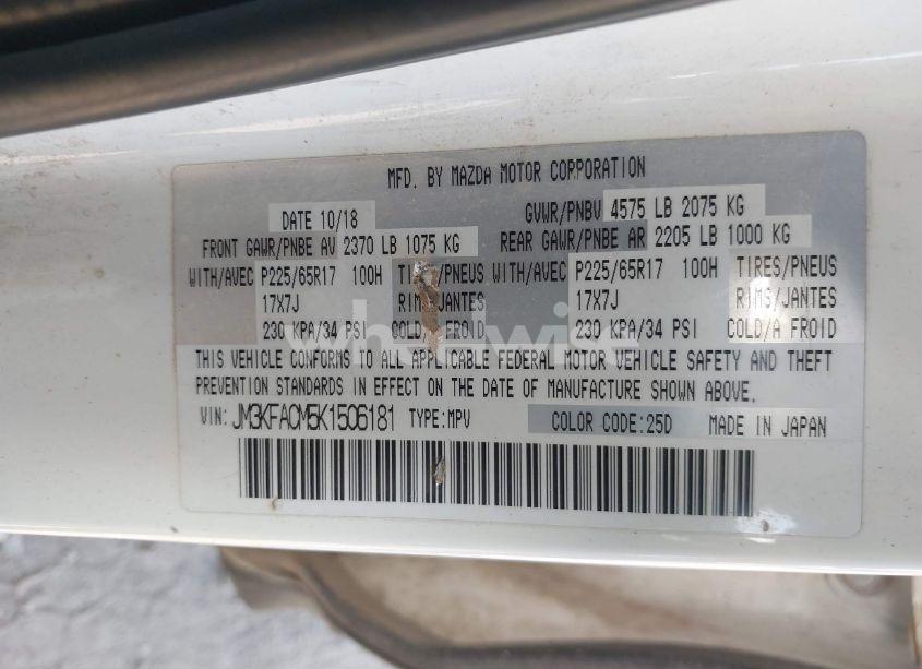 Photo 9 of 2019 Mazda Cx-5 TOURING (VIN JM3KFACM5K1506181)