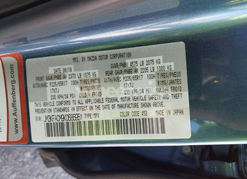 Photo 9 of 2019 Mazda Cx-5 TOURING (VIN JM3KFACM9K0686951)