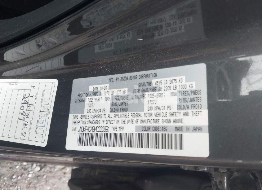 Photo 9 of 2021 Mazda Cx-5 TOURING (VIN JM3KFACM9M0330891)