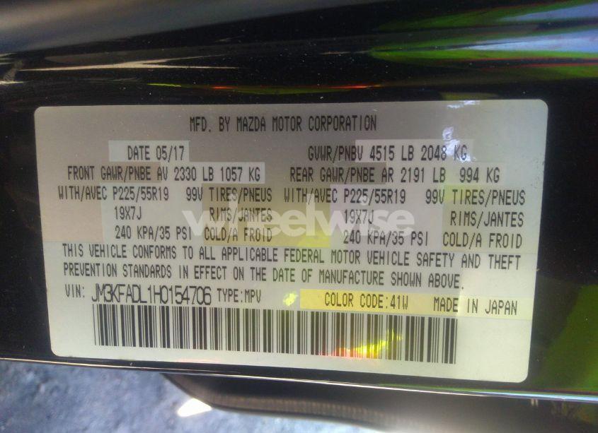 Photo 9 of 2017 Mazda Cx-5 GRAND TOURING (VIN JM3KFADL1H0154706)