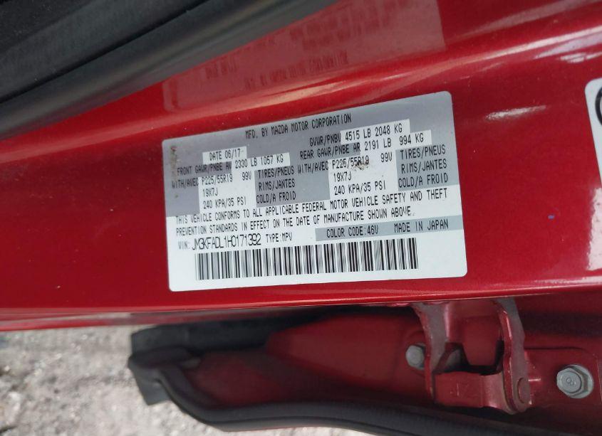 Photo 9 of 2017 Mazda Cx-5 GRAND TOURING (VIN JM3KFADL1H0171392)