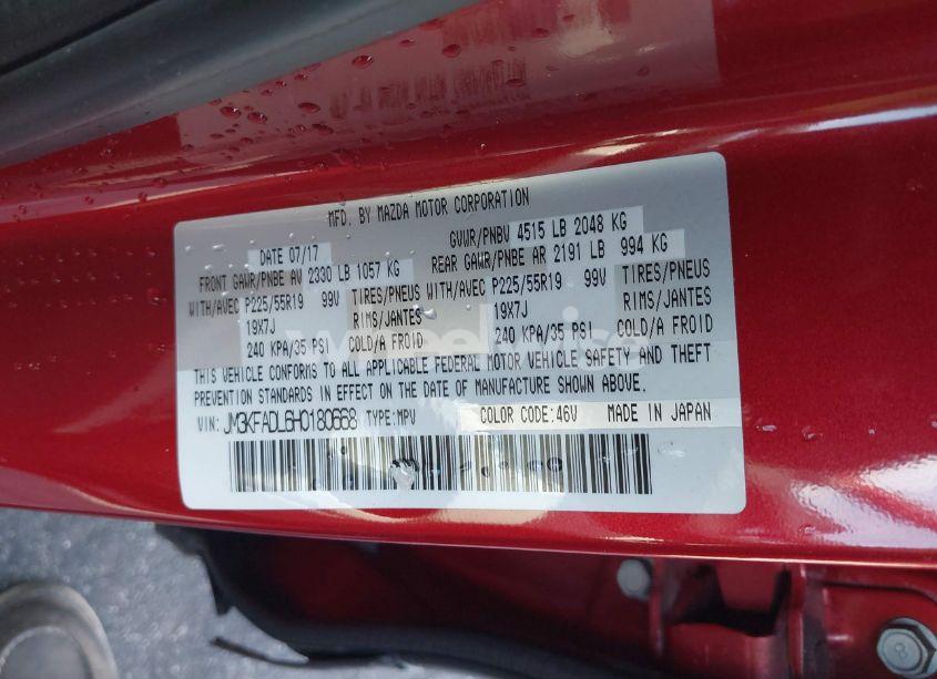 Photo 9 of 2017 Mazda Cx-5 GRAND TOURING (VIN JM3KFADL6H0180668)