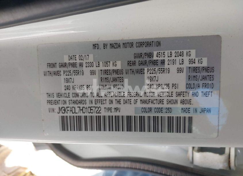 Photo 9 of 2017 Mazda Cx-5 GRAND TOURING (VIN JM3KFADL7H0105722)