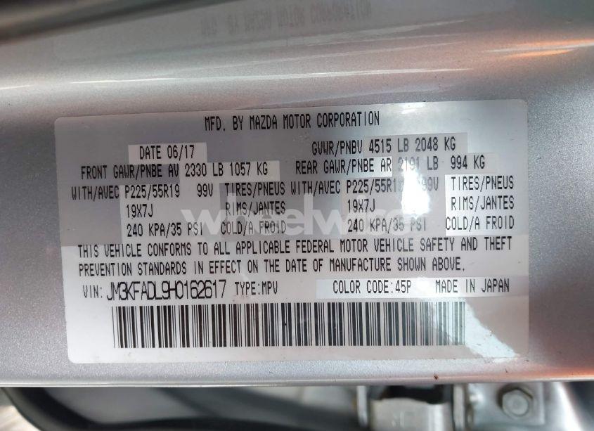 Photo 9 of 2017 Mazda Cx-5 GRAND TOURING (VIN JM3KFADL9H0162617)