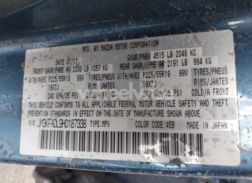 Photo 9 of 2017 Mazda Cx-5 GRAND SELECT (VIN JM3KFADL9H0187338)