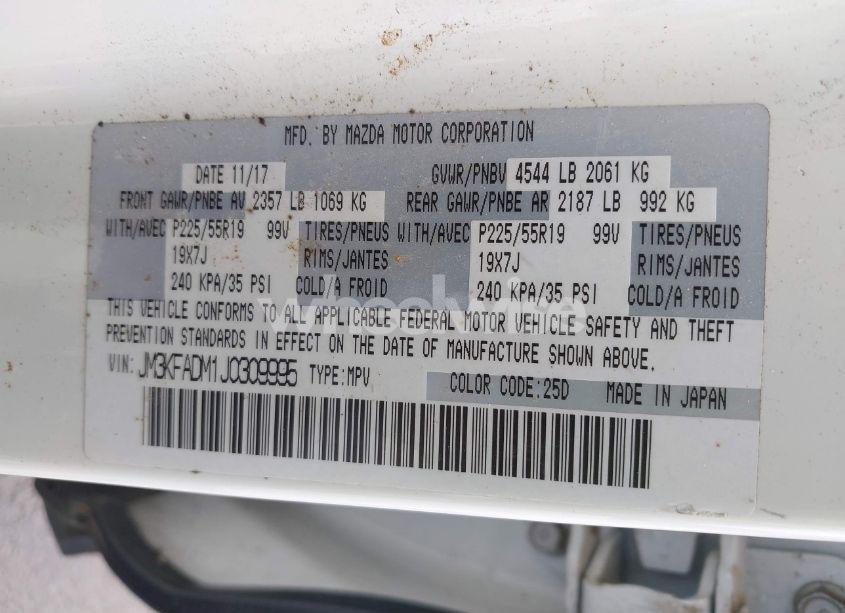 Photo 9 of 2018 Mazda Cx-5 GRAND TOURING (VIN JM3KFADM1J0309995)