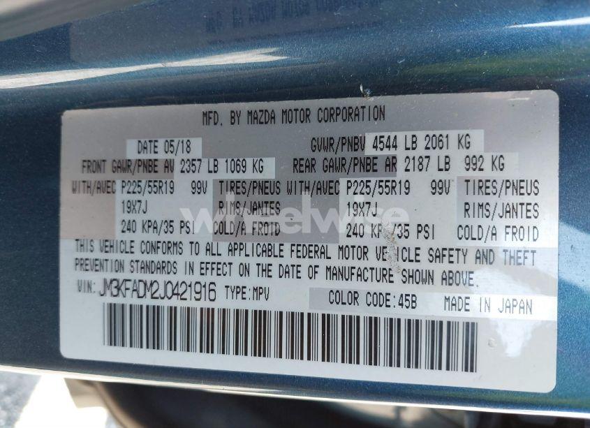 Photo 9 of 2018 Mazda Cx-5 GRAND TOURING (VIN JM3KFADM2J0421916)