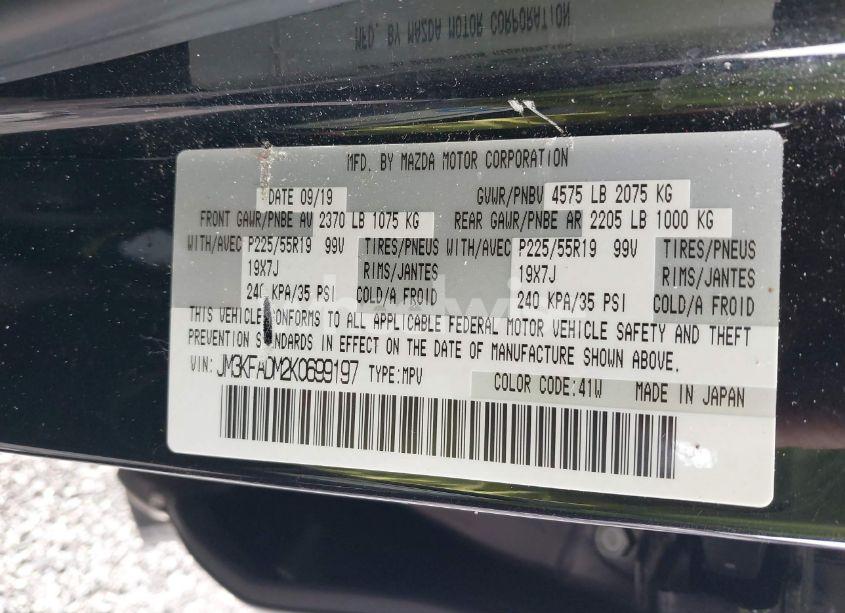 Photo 9 of 2019 Mazda Cx-5 GRAND TOURING (VIN JM3KFADM2K0699197)