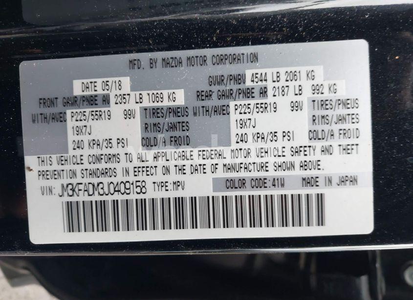 Photo 9 of 2018 Mazda Cx-5 GRAND TOURING (VIN JM3KFADM3J0409158)