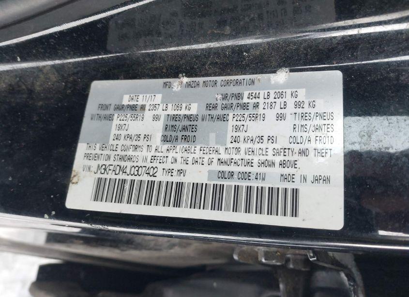 Photo 9 of 2018 Mazda Cx-5 GRAND TOURING (VIN JM3KFADM4J0307402)