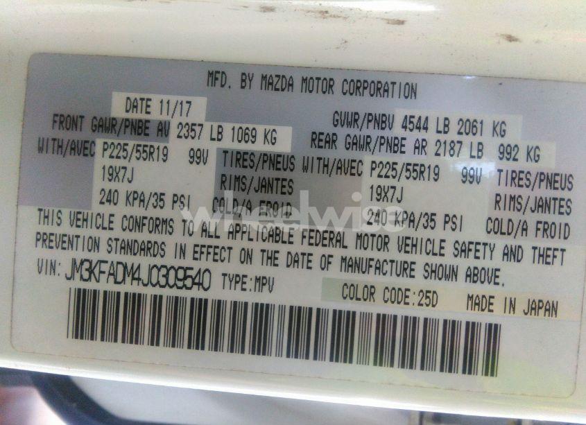 Photo 9 of 2018 Mazda Cx-5 GRAND TOURING (VIN JM3KFADM4J0309540)