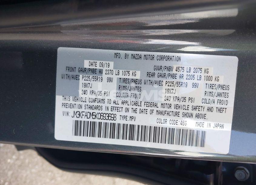 Photo 9 of 2019 Mazda Cx-5 GRAND TOURING (VIN JM3KFADM5K0693698)