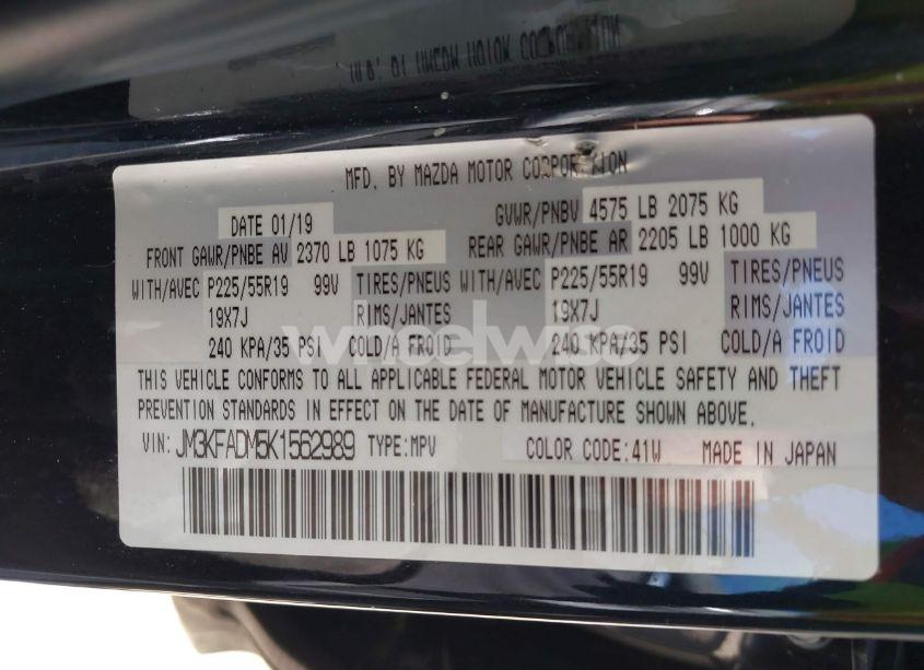 Photo 9 of 2019 Mazda Cx-5 GRAND TOURING (VIN JM3KFADM5K1562989)