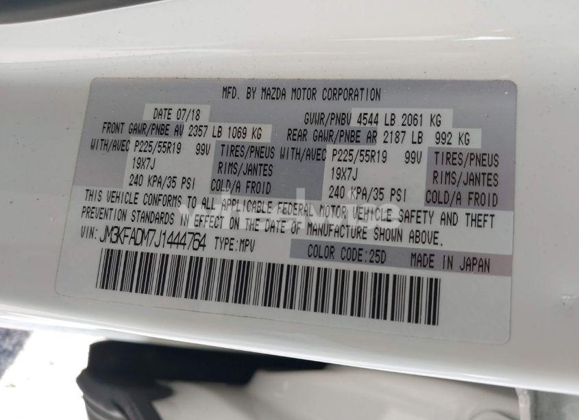 Photo 9 of 2018 Mazda Cx-5 GRAND TOURING (VIN JM3KFADM7J1444764)