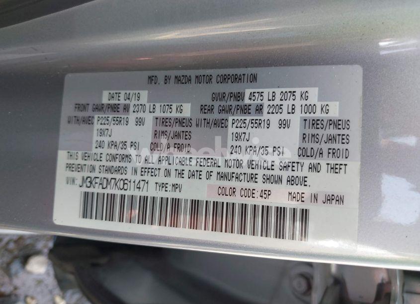 Photo 9 of 2019 Mazda Cx-5 GRAND TOURING (VIN JM3KFADM7K0611471)