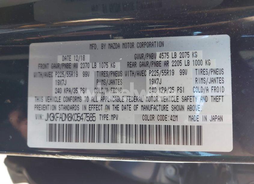 Photo 9 of 2019 Mazda Cx-5 GRAND TOURING (VIN JM3KFADM8K0547585)