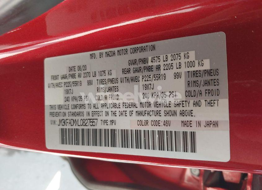 Photo 9 of 2020 Mazda Cx-5 GRAND TOURING (VIN JM3KFADMXL0827557)