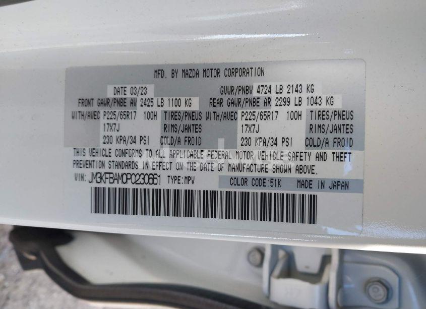 Photo 9 of 2023 Mazda Cx-5 2.5 S (VIN JM3KFBAM0P0230661)