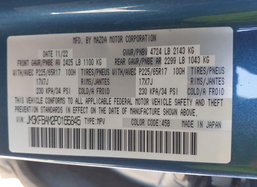 Photo 9 of 2023 Mazda Cx-5 2.5 S (VIN JM3KFBAM2P0165845)