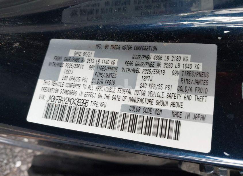 Photo 9 of 2021 Mazda Cx-5 GRAND TOURING RESERVE (VIN JM3KFBAY2M0439396)