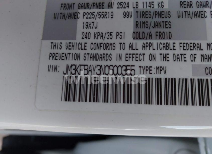 Photo 9 of 2022 Mazda Cx-5 2.5 TURBO (VIN JM3KFBAY3N0600355)