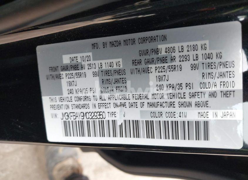 Photo 9 of 2021 Mazda Cx-5 GRAND TOURING RESERVE (VIN JM3KFBAY9M0329350)