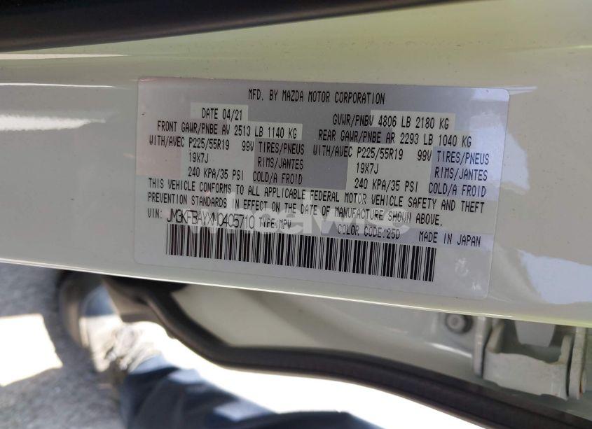 Photo 9 of 2021 Mazda Cx-5 GRAND TOURING RESERVE (VIN JM3KFBAYXM0405710)