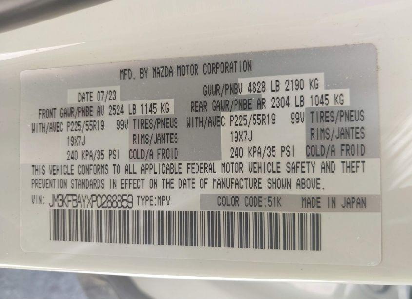 Photo 9 of 2023 Mazda Cx-5 2.5 TURBO (VIN JM3KFBAYXP0288859)