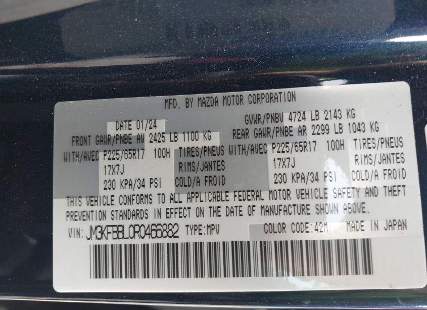 Photo 9 of 2024 Mazda Cx-5 2.5 S SELECT (VIN JM3KFBBL0R0466882)