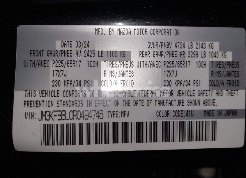 Photo 9 of 2024 Mazda Cx-5 2.5 S SELECT (VIN JM3KFBBL0R0494746)